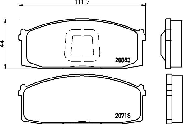 HELLA 8DB 355 029-271 - Kit pastiglie freno, Freno a disco autozon.pro