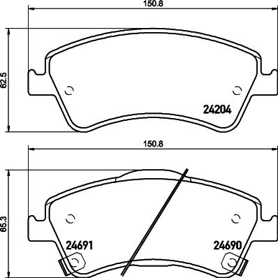 HELLA 8DB 355 029-721 - Kit pastiglie freno, Freno a disco autozon.pro