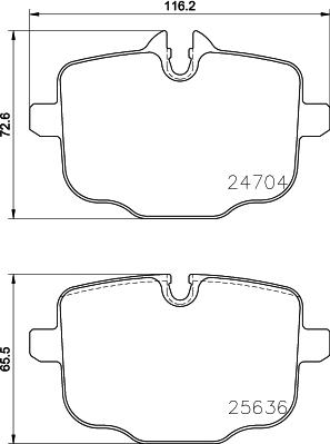 HELLA 8DB 355 024-921 - Kit pastiglie freno, Freno a disco autozon.pro