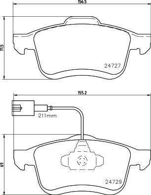 HELLA 8DB 355 024-691 - Kit pastiglie freno, Freno a disco autozon.pro