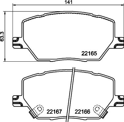 HELLA 8DB 355 025-901 - Kit pastiglie freno, Freno a disco autozon.pro