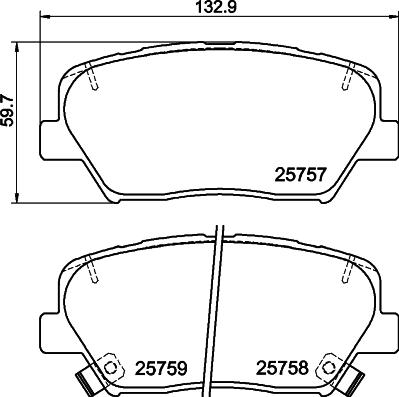 HELLA 8DB 355 025-911 - Kit pastiglie freno, Freno a disco autozon.pro