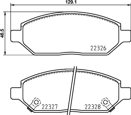 HELLA 8DB 355 025-451 - Kit pastiglie freno, Freno a disco autozon.pro