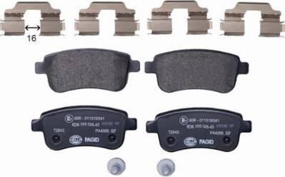 HELLA PAGID 8DB 355 025-431 - Kit pastiglie freno, Freno a disco autozon.pro