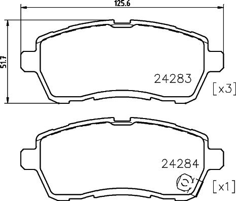 HELLA 8DB 355 025-501 - Kit pastiglie freno, Freno a disco autozon.pro