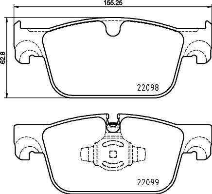 HELLA 8DB 355 025-531 - Kit pastiglie freno, Freno a disco autozon.pro