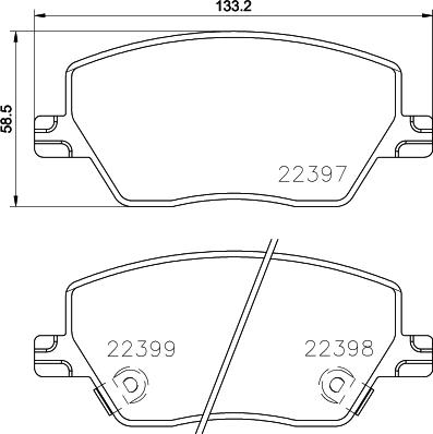 HELLA 8DB 355 025-111 - Kit pastiglie freno, Freno a disco autozon.pro