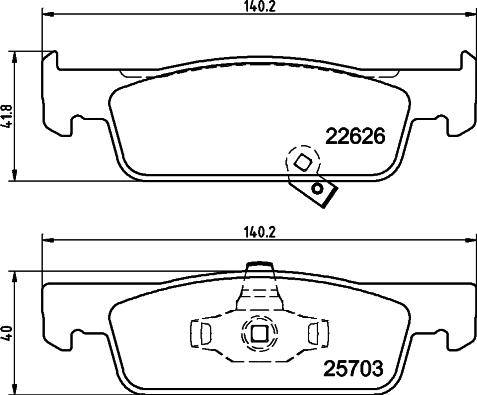 HELLA 8DB 355 025-841 - Kit pastiglie freno, Freno a disco autozon.pro