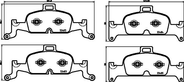 HELLA 8DB 355 025-811 - Kit pastiglie freno, Freno a disco autozon.pro