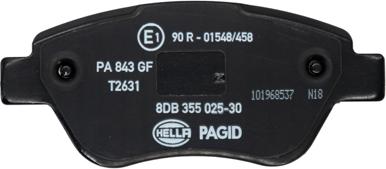 HELLA 8DB 355 025-301 - Kit pastiglie freno, Freno a disco autozon.pro