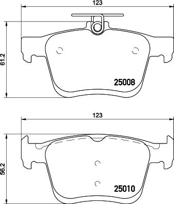 HELLA 8DB 355 026-561 - Kit pastiglie freno, Freno a disco autozon.pro