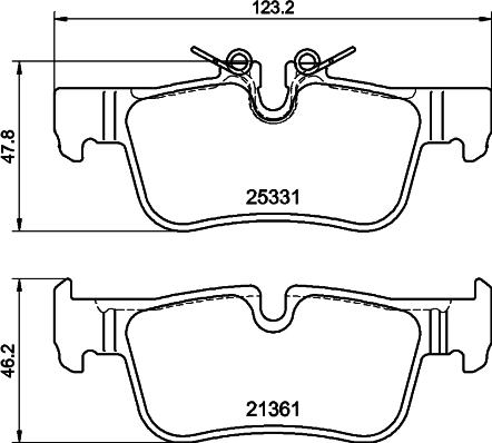 HELLA 8DB 355 026-661 - Kit pastiglie freno, Freno a disco autozon.pro