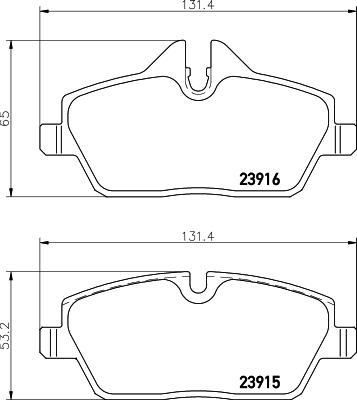 HELLA 8DB 355 026-031 - Kit pastiglie freno, Freno a disco autozon.pro