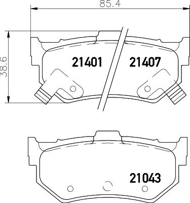 HELLA 8DB 355 026-861 - Kit pastiglie freno, Freno a disco autozon.pro