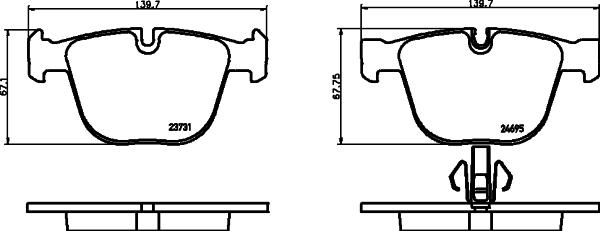 HELLA 8DB 355 026-301 - Kit pastiglie freno, Freno a disco autozon.pro