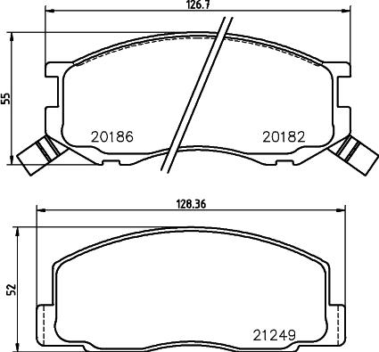 HELLA 8DB 355 026-761 - Kit pastiglie freno, Freno a disco autozon.pro