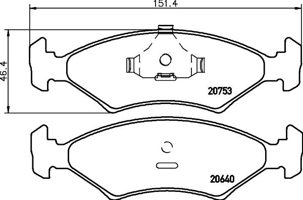 HELLA 8DB 355 026-781 - Kit pastiglie freno, Freno a disco autozon.pro