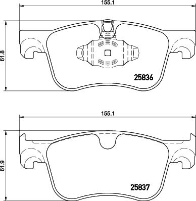 HELLA 8DB 355 020-931 - Kit pastiglie freno, Freno a disco autozon.pro