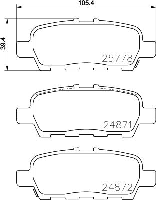 HELLA 8DB 355 020-401 - Kit pastiglie freno, Freno a disco autozon.pro