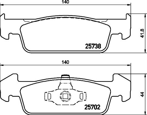 HELLA 8DB 355 020-421 - Kit pastiglie freno, Freno a disco autozon.pro