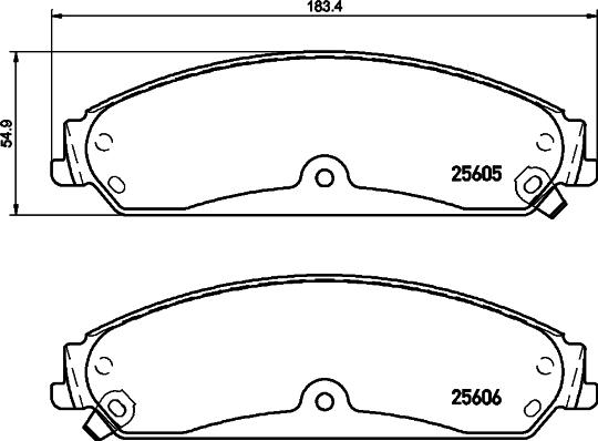 HELLA 8DB 355 020-541 - Kit pastiglie freno, Freno a disco autozon.pro