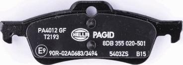 HELLA 8DB 355 020-501 - Kit pastiglie freno, Freno a disco autozon.pro