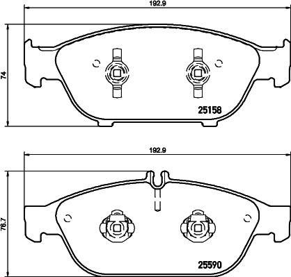 HELLA 8DB 355 020-681 - Kit pastiglie freno, Freno a disco autozon.pro