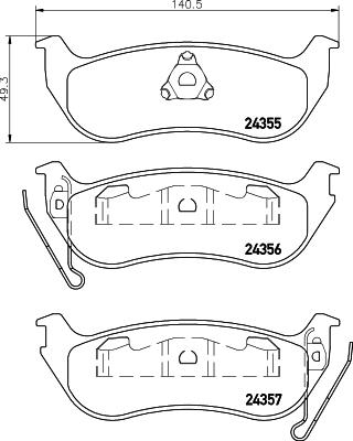 HELLA 8DB 355 020-631 - Kit pastiglie freno, Freno a disco autozon.pro