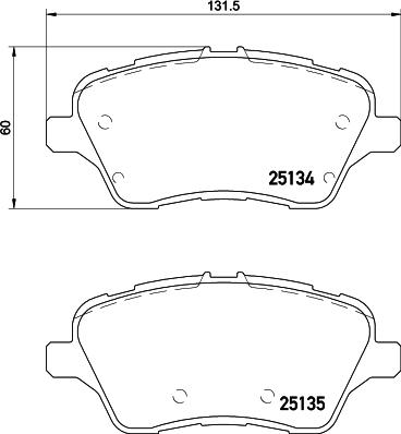 HELLA 8DB 355 020-621 - Kit pastiglie freno, Freno a disco autozon.pro