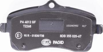 HELLA 8DB 355 020-671 - Kit pastiglie freno, Freno a disco autozon.pro