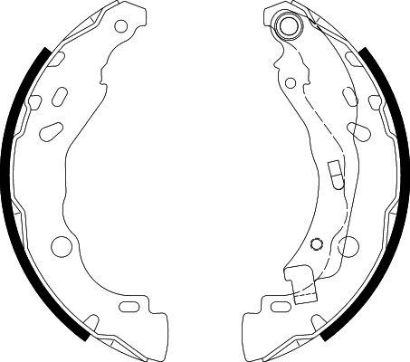 HELLA 8DB 355 020-081 - Kit ganasce freno autozon.pro