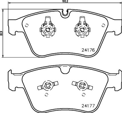 HELLA 8DB 355 020-031 - Kit pastiglie freno, Freno a disco autozon.pro