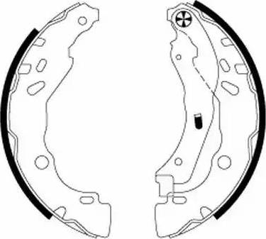 HELLA 8DB 355 020-071 - Kit ganasce freno autozon.pro