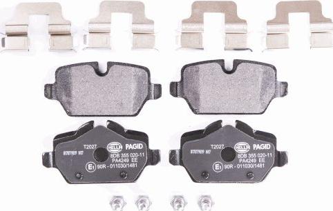 HELLA 8DB 355 020-111 - Kit pastiglie freno, Freno a disco autozon.pro