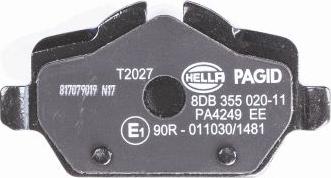 HELLA 8DB 355 020-111 - Kit pastiglie freno, Freno a disco autozon.pro