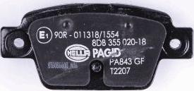 HELLA 8DB 355 020-181 - Kit pastiglie freno, Freno a disco autozon.pro