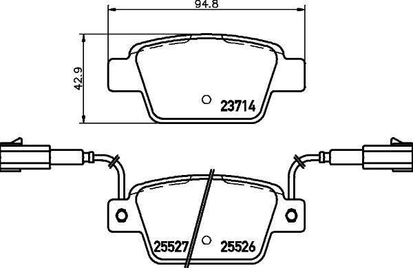 HELLA 8DB 355 020-181 - Kit pastiglie freno, Freno a disco autozon.pro