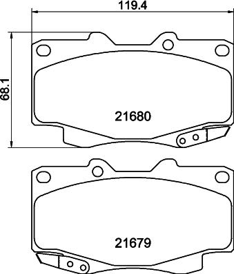 HELLA 8DB 355 020-811 - Kit pastiglie freno, Freno a disco autozon.pro