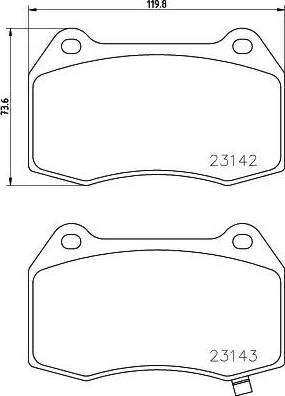 HELLA 8DB 355 021-931 - Kit pastiglie freno, Freno a disco autozon.pro