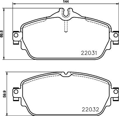 HELLA 8DB 355 021-551 - Kit pastiglie freno, Freno a disco autozon.pro