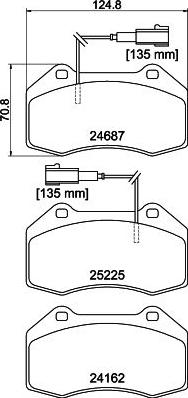 HELLA 8DB 355 021-621 - Kit pastiglie freno, Freno a disco autozon.pro