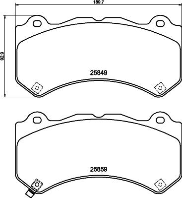 HELLA 8DB 355 021-041 - Kit pastiglie freno, Freno a disco autozon.pro