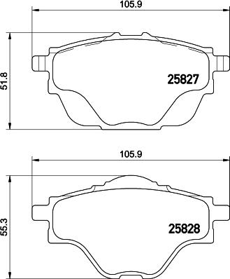 HELLA 8DB 355 021-001 - Kit pastiglie freno, Freno a disco autozon.pro