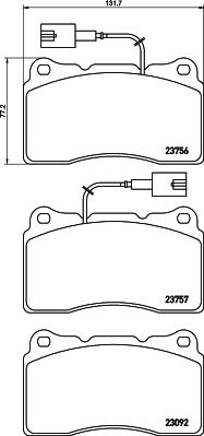 HELLA 8DB 355 021-151 - Kit pastiglie freno, Freno a disco autozon.pro