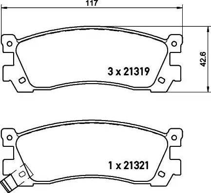 HELLA 8DB 355 021-171 - Kit pastiglie freno, Freno a disco autozon.pro