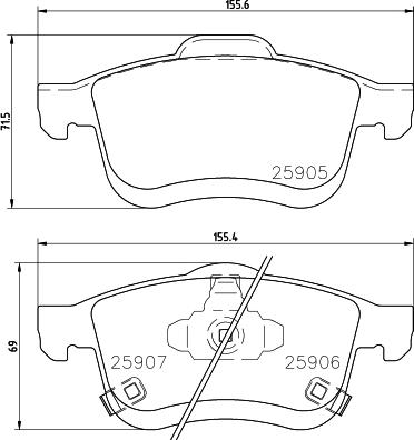 HELLA 8DB 355 021-801 - Kit pastiglie freno, Freno a disco autozon.pro