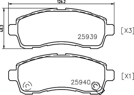 HELLA 8DB 355 021-871 - Kit pastiglie freno, Freno a disco autozon.pro