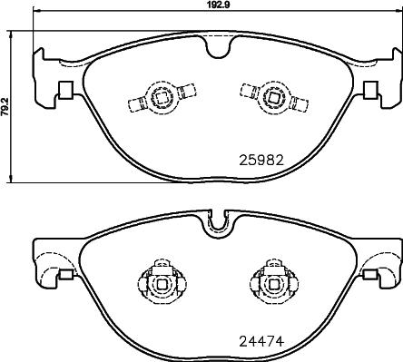 HELLA 8DB 355 021-381 - Kit pastiglie freno, Freno a disco autozon.pro