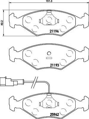 HELLA 8DB 355 021-201 - Kit pastiglie freno, Freno a disco autozon.pro