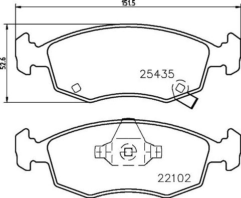 HELLA 8DB 355 021-751 - Kit pastiglie freno, Freno a disco autozon.pro